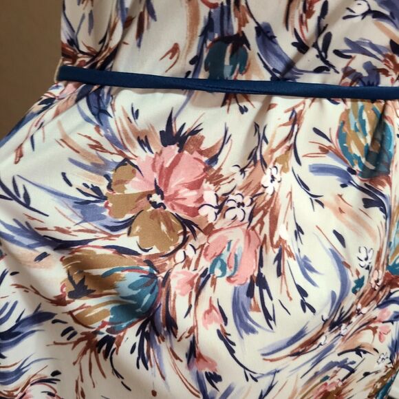 Vintage 60s 70's Ladies Sundress Sz 12 Made in USA Sleeveless Adjustable Straps - Picture 16 of 16